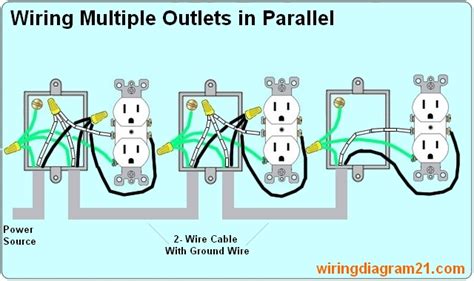 electrical outlet box in parralel|wiring multiple outlets diagram.